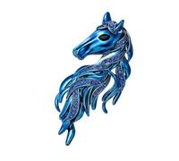 Broche de caballo de aleación de tres colores, elige joyería versátil para adolescentes y adultos, uso formal casual, elegante accesorio de broche, One Size, como se describe