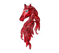 Broche de caballo de aleación de tres colores, elige joyería versátil para adolescentes y adultos, uso formal casual, broche de aleación de caballo, One Size, como se describe
