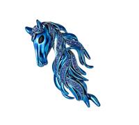 Broche de caballo de aleación de tres colores, elige joyería versátil para adolescentes y adultos, uso formal casual, broche de aleación de caballo, One Size, como se describe