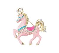 Broche de caballo de dibujos animados con diseño de dopamina para mejorar la moda dulce regalo para niños, talla única, como se describe