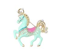 Broche de caballo de dibujos animados con diseño de dopamina para un accesorio de ropa dulce y moderno, One Size, como se describe