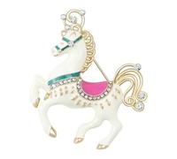 Broche de caballo de dibujos animados con diseño de dopamina para un accesorio de sombrero de mejora de moda dulce, One Size, Como se describe