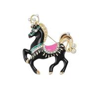 Broche de caballo de dibujos animados con diseño de dopamina para un accesorio de sombrero de mejora de moda dulce, One Size, Como se describe