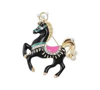 Broche de caballo de dibujos animados con diseño de dopamina para un accesorio de sombrero de mejora de moda dulce, One Size, como se describe