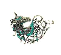 Broche de caballo de inspiración vintage, elegante regalo de joyería para pecho, excelente artesanía, alfiler de solapa unisex con cabeza de caballo, alfiler artístico de aleación de, ligero