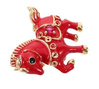 Broche de Caballo Rojo para Mujer Edición 2026 del Zodíaco