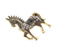 Broche de Caballo Vintage Rhinestone, Aleación, Zodiaco