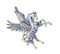 Broche De Caballo Volador Delicado Joyería De Aleación Para Pecho Pin De Ramillete Ligero Para Mujeres Y Hombres Broche Esmaltado De Selección De Regalo