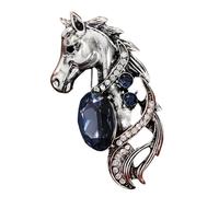 Broche de cabeza de caballo del año 2026, detalle hecho a mano, joyería ligera para uso diario, regalo de mejora, diseño único, ramillete, One Size, como se describe