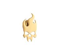 Broche de cabeza de fantasma de fuego para hombre, regalo de Halloween, Metal, Gema NA