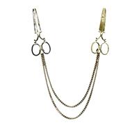 Broche De Cadena 3Pcs Multi-Pattern Golden Chain Brooch