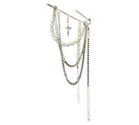 Broche De Cadena 5Pcs Multi-Layer Pearl Tassel Chain Brooch