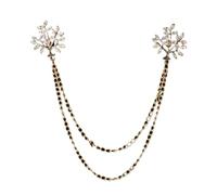 Broche De Cadena 5Pcs Multi-Shape Tassel Chain Lapel Brooch