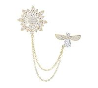 Broche de cadena de borla Crystal Broche Broche Camisa de collar Pon bata traje accesorios versátiles