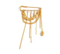 Broche de cadena irregular con borla CCB, diseño de nicho, colgante de cadena multifuncional para pantalones, pequeño, Acero inoxidable, No es una piedra preciosa