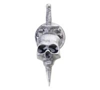 Broche de calavera gótica con diseño de daga, vintage, horror, esqueleto, cruce, espadas, ropa, joyas, solapa, horror, calavera, broches, material de aleación, cruz, Einheitsgröße, como se describe