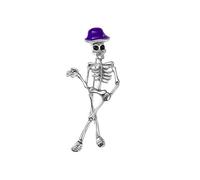 Broche de calavera único, joyería gótica de aleación para mujer, cierre seguro con acento misterioso, estilos versátiles, Ideas de regalo, Pin de calavera de aleación