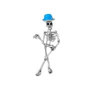 Broche de calavera único, joyería gótica de aleación para mujer, cierre seguro con acento misterioso, estilos versátiles, Ideas de regalo, Pin de calavera de aleación