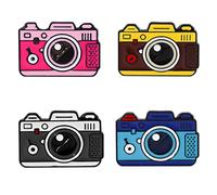 Broche de cámara de dibujos animados, pin esmaltado, fotografía, arte estético, insignias de aleación, broche de viaje al aire libre, bolsa, ropa, sombrero, decoración para hombres, mujeres, niñas,