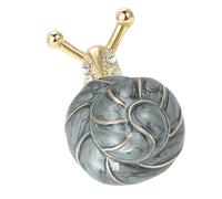 Broche de caracol esmaltado artístico con tecnología de goteo a base de aleación para personalizar declaraciones de moda. Broche artístico, Einheitsgröße, como se describe
