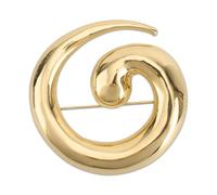 Broche de Caracol Redondo para Mujer & Hombre, Alfiler de Solapa Dorado Espiral Grueso Joya Minimalista Accesorio para Vestido Traje Camisa Ceremonia