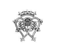 Broche de cardo de Escocia con corona irlandesa de Irlanda, 3.6cm