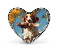 Broche de caza de patos con forma de corazón, botón, corbata, solapa, mochila, decoración para hombres y mujeres.