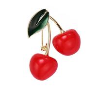 Broche de cerezas inconfundible perfecto para creadores de tendencias, modas únicas, buscando bisutería, talla única, como se describe