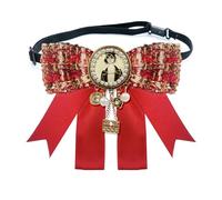 Broche de cinta de aleación de inspiración retro, pajarita vintage con diseño clásico británico para trajes de moda de invierno, sofisticado broche de fiesta, Strap, como se describe