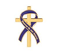 Broche de cinta de solapa de aleación de tono dorado, insignia conmemorativa para servicio funerario y ceremonia de invitados, insignia religiosa de solapa, pin de servicio conmemorativo, ceremonia de