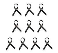 Broche de cinta funeraria de 10 piezas de moda para ocasiones formales, realzador de traje para recuerdo de luto, talla única, como se describe