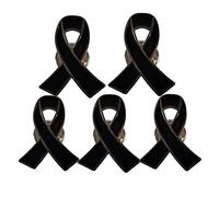 Broche de cinta negra, broche conmemorativo funeral, insignia esmaltada, broche de luto funerario, broche negro E7W2, Esmalte, metal