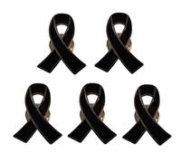 Broche de cinta negra para funerales, insignia conmemorativa de luto de la reina, broche esmaltado negro, 1 Pcs, Esmaltado