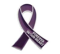 Broche de cinta para mejorar la prevención de la violencia doméstica, colorido pin de solapa, joyería elegante para varias ocasiones, broche de pecho de cristal, talla única, como se describe