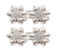 Broche de cinturón ajustable con diamantes de imitación y flores de cristal para la cintura, aleación y decoración de moda