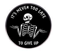 Broche de cita redonda con frase "People Who Tolerate Me on a Daily Basis, They the Real Heroes", pin de solapa esmaltado para blusa, broche de aleación negra para hombres y mujeres, talla única