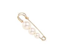 Broche de clip de cintura con perlas, ajustable en forma de U, para pantalones de falda, fijación de cintura, antihuecos, para mujeres y hombres (galvanoplastia de hierro), talla única