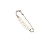 Broche de clip de cintura con perlas, ajustable en forma de U, para pantalones de falda, fijación de cintura, antihuecos, para mujeres y hombres (galvanoplastia de hierro), talla única