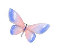 Broche de cobre de mariposa de metamorfosis vibrante, elegante joyería degradada para mujeres elegantes y ropa formal, exquisito broche de mariposa