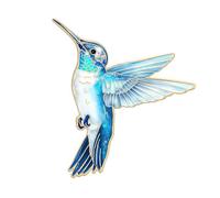 Broche de colibrí, accesorio de joyería de moda, insignia esmaltada de metal para ropa, bolsos, sombreros, con diseño S Tylish, ramillete de moda, One Size, como se describe