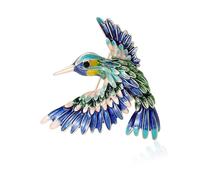 Broche De Colibrí Esmaltado Elegante Diseños De Mal Funcionamiento Accesorio De Joyería Ligero Para Mujeres Banquete De Fiesta Pin De Colibrí De Aleación Elegante