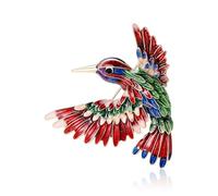 Broche De Colibrí Esmaltado Elegante Diseños De Mal Funcionamiento Accesorio De Joyería Ligero Para Mujeres Banquete De Fiesta Pin De Colibrí De Aleación Elegante