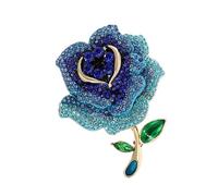 Broche de con diamantes de imitación de aleación para bodas y eventos formales con diseños de cristales resistentes, joyería de broche de boda
