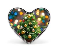 Broche de corazón con árbol de Navidad y campanas, león colorido para mochilas o solapas, pin de San Valentín, aniversario
