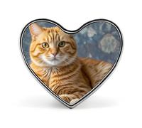 Broche de corazón con forma de gato, diseño de nutria adorable de dibujos animados, ideal para mochilas o solapas. Perfecto para San Valentín o aniversario.