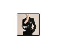 Broche de corazón de alas de ángel con perla de cristal, pin de solapa vintage amor corazón collar pin insignia abrigo traje falda remaches accesorios para hombres mujeres, talla única, Diamante de