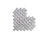 Broche de corazón de amor de moda, resistente a la decoloración, artesanía, multiusos, adorno de ropa para mujeres, señoras, diamantes de imitación en el pecho, One Size, como se describe
