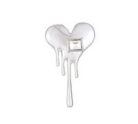 Broche de corazón de metal de 2 colores para mujeres y hombres a juego con todo el amor Oficina Fiesta Pin Regalo de Año Nuevo, フリーサイズ