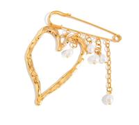 Broche de corazón sin fecha para mujeres y hombres, joyería delicada de Navidad, compromiso, amistad, recuerdos, aleación, talla única, como se describe