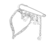 Broche de corazón sin fecha para mujeres y hombres, joyería delicada, regalo de Navidad, compromiso, amistad, recuerdos, romance, corazón, talla única, como se describe